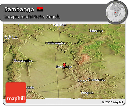 Satellite Panoramic Map of Sambango