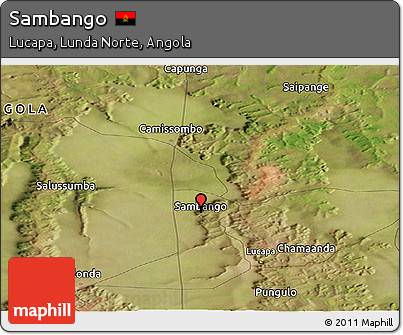 Satellite Panoramic Map of Sambango
