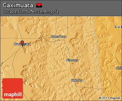 Political 3D Map of Caximuata