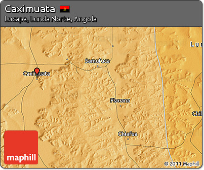 Political 3D Map of Caximuata