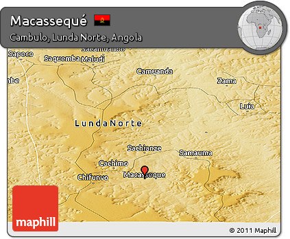 Physical Panoramic Map of Macassequé