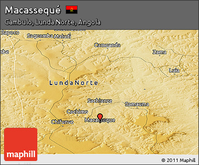 Physical Panoramic Map of Macassequé
