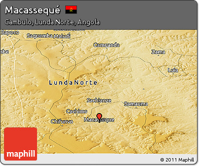 Physical Panoramic Map of Macassequé