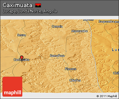 Political Panoramic Map of Caximuata