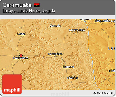Political Panoramic Map of Caximuata
