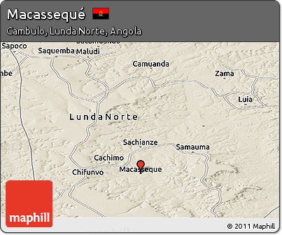 Shaded Relief Panoramic Map of Macassequé