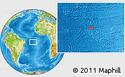 Physical Location Map of the area around 8° 12' 42" S, 21° 10' 29" W