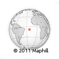 Outline Map of the Area around 8° 12' 42" S, 22° 1' 29" W, rectangular outline
