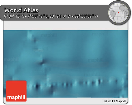 Satellite 3D Map of the Area around 8° 12' 42" S, 22° 52' 30" W