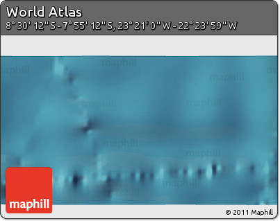 Satellite 3D Map of the Area around 8° 12' 42" S, 22° 52' 30" W