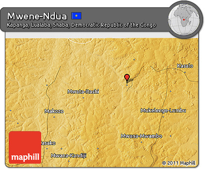 Physical 3D Map of Mwene-Ndua