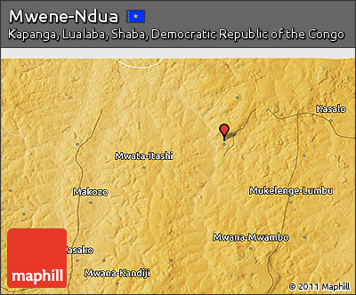 Physical 3D Map of Mwene-Ndua