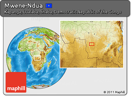 Physical Location Map of Mwene-Ndua