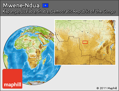 Physical Location Map of Mwene-Ndua