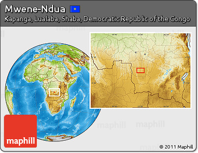 Physical Location Map of Mwene-Ndua