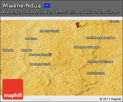 Physical Panoramic Map of Mwene-Ndua