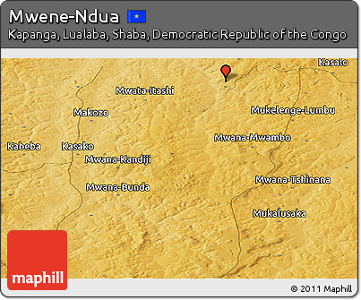 Physical Panoramic Map of Mwene-Ndua