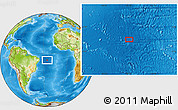 Physical Location Map of the area around 8° 12' 42" S, 25° 25' 29" W