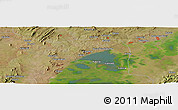 Satellite Panoramic Map of the area around 8° 12' 42" S, 26° 25' 29" E