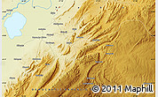 Physical Map of the area around 8° 12' 42" S, 27° 16' 29" E