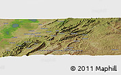 Satellite Panoramic Map of the area around 8° 12' 42" S, 27° 16' 29" E
