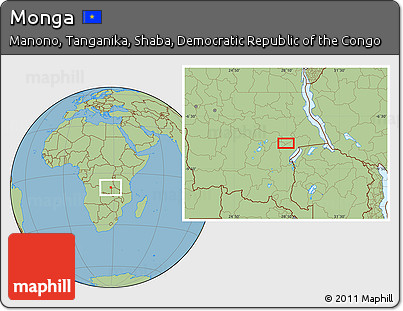 Savanna Style Location Map of Monga