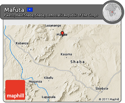 Shaded Relief 3D Map of Mafuta