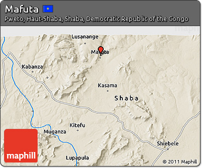 Shaded Relief 3D Map of Mafuta