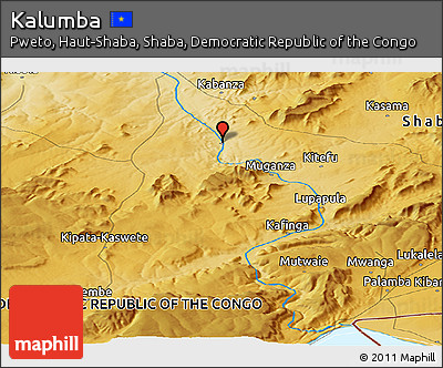 Physical Panoramic Map of Kalumba