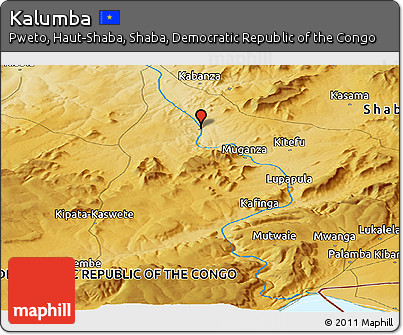 Physical Panoramic Map of Kalumba