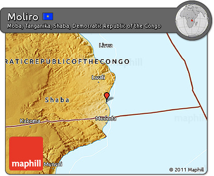 Physical 3D Map of Moliro