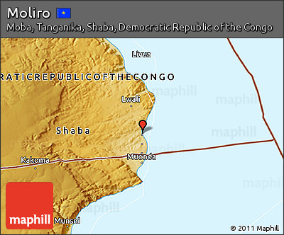 Physical 3D Map of Moliro