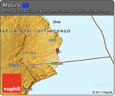 Physical 3D Map of Moliro