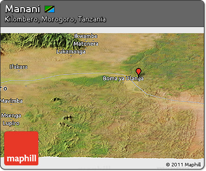 Satellite Panoramic Map of Manani