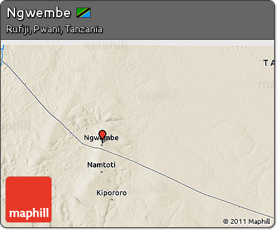 Shaded Relief 3D Map of Ngwembe