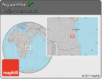 Gray Location Map of Ngwembe