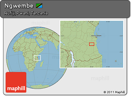 Savanna Style Location Map of Ngwembe