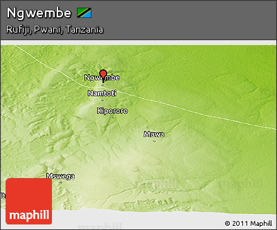 Physical Panoramic Map of Ngwembe