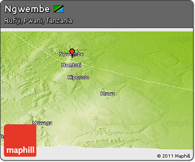 Physical Panoramic Map of Ngwembe