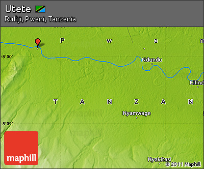 Physical Map of Utete