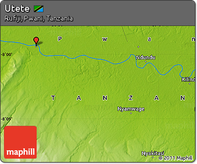 Physical Map of Utete