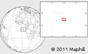 Blank Location Map of the area around 8° 12' 42" S, 3° 28' 30" E