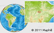Physical Location Map of the area around 8° 12' 42" S, 42° 25' 29" W
