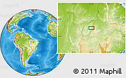Physical Location Map of the area around 8° 12' 42" S, 44° 7' 30" W