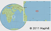 Savanna Style Location Map of the area around 8° 12' 42" S, 45° 7' 30" E