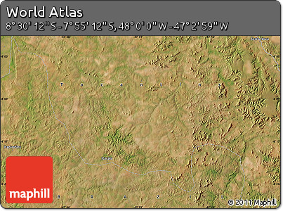 Satellite Map of the Area around 8° 12' 42" S, 47° 31' 29" W