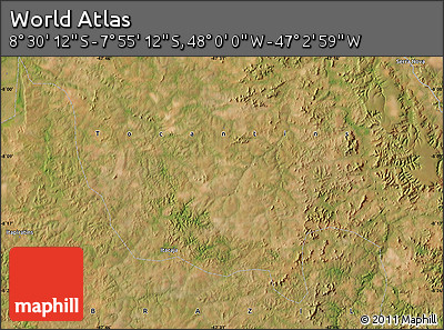 Satellite Map of the Area around 8° 12' 42" S, 47° 31' 29" W