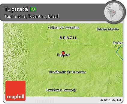 Physical Panoramic Map of Tupiratã