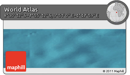 Satellite Panoramic Map of the Area around 8° 12' 42" S, 4° 19' 30" E