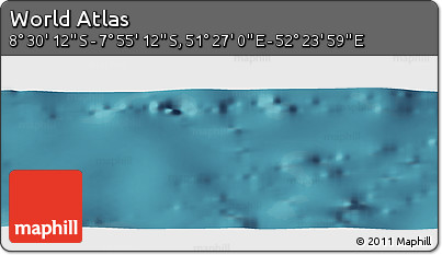 Satellite Panoramic Map of the Area around 8° 12' 42" S, 51° 55' 29" E